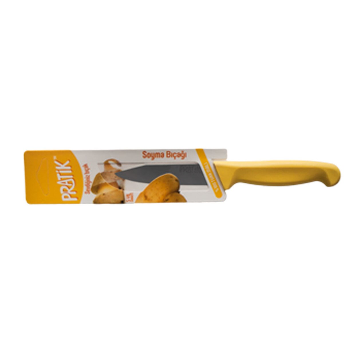 Cutit pentru legume 8cm colectia PRATIK MN0199165 maner galben